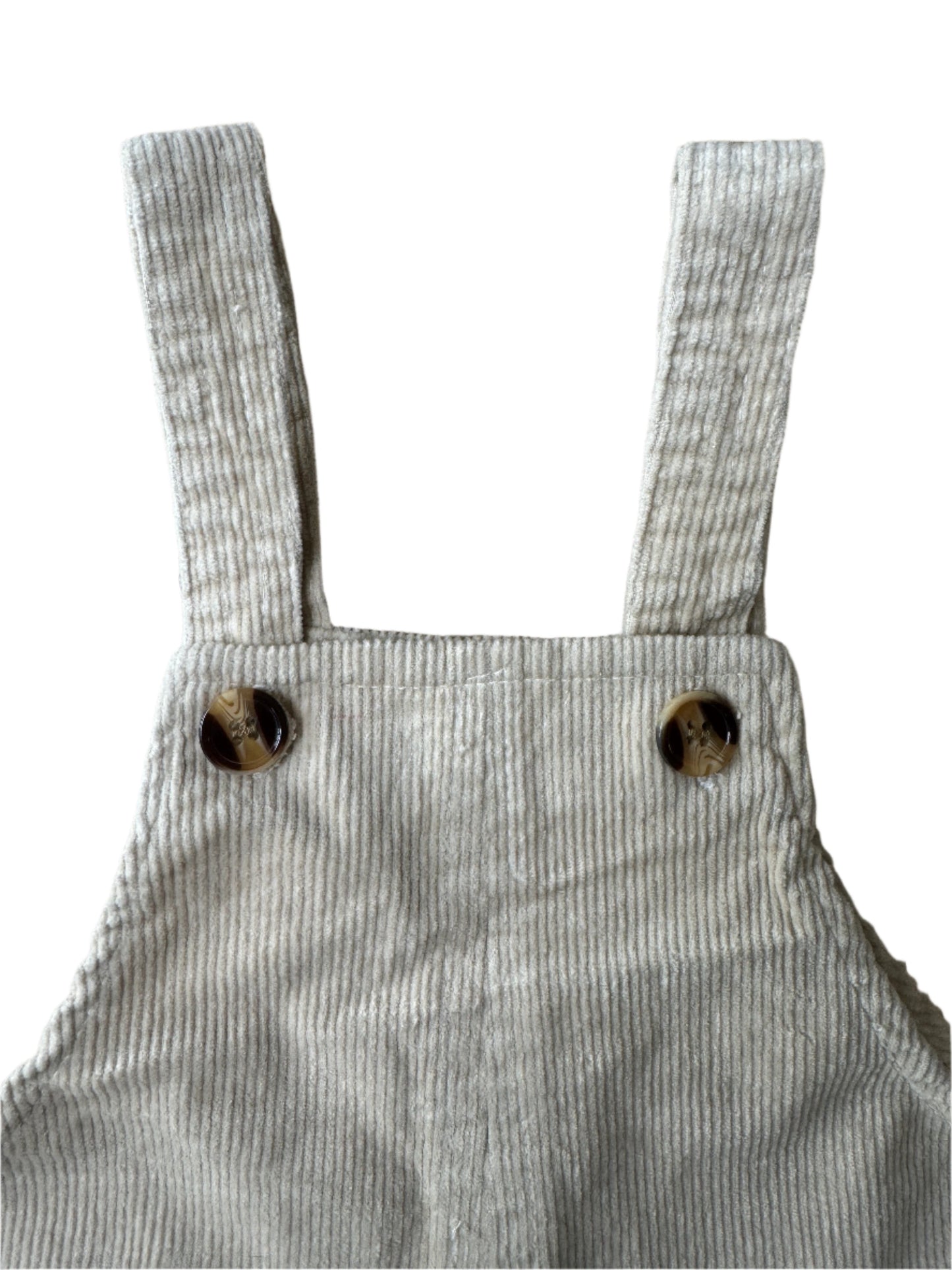 Remy Soft Beige Cord Dungarees