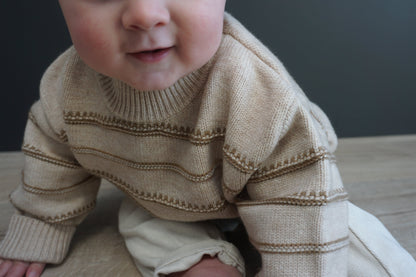 Aspen Brown Stripe Chunky Knit Jumper