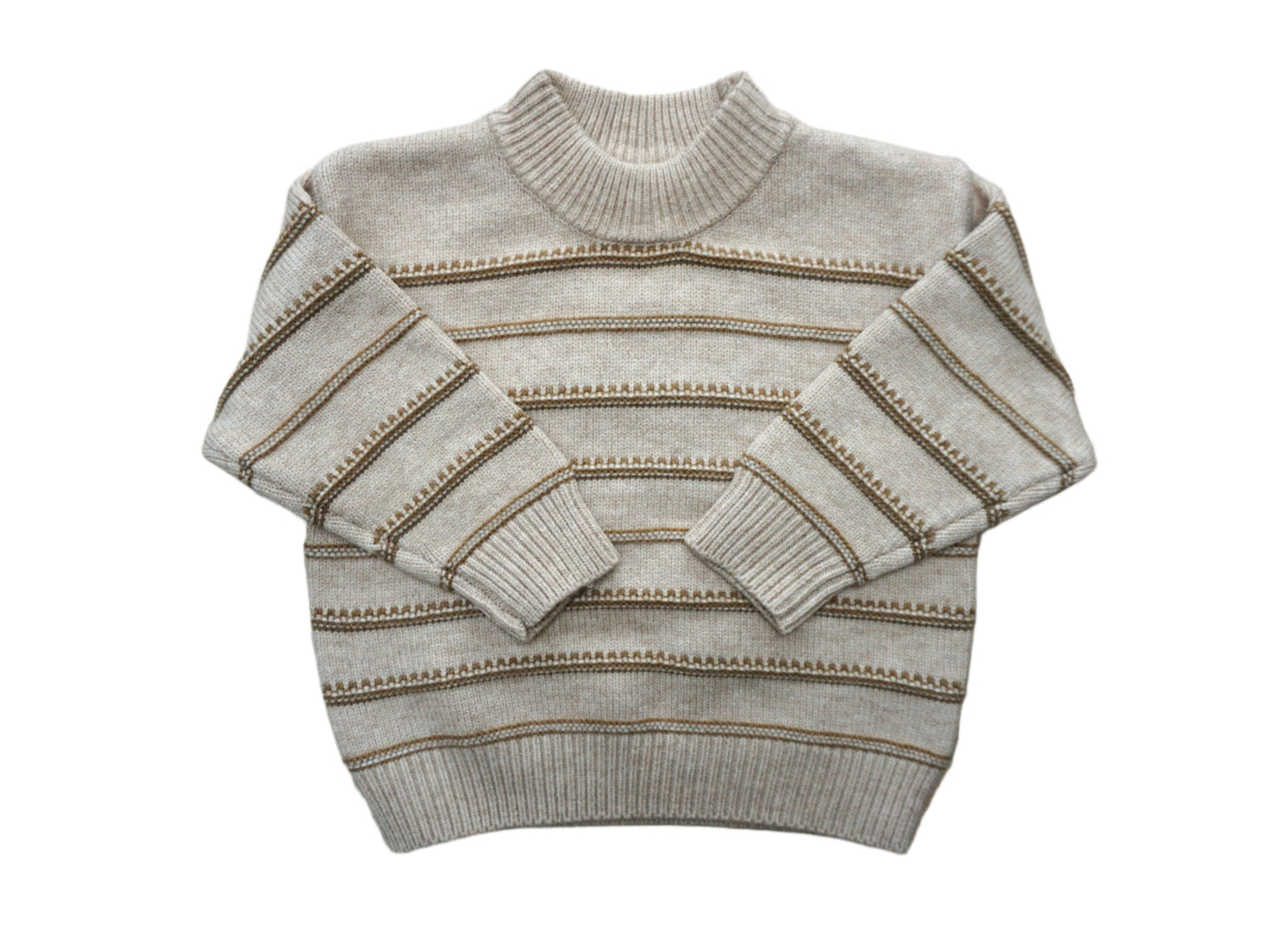 Aspen Brown Stripe Chunky Knit Jumper