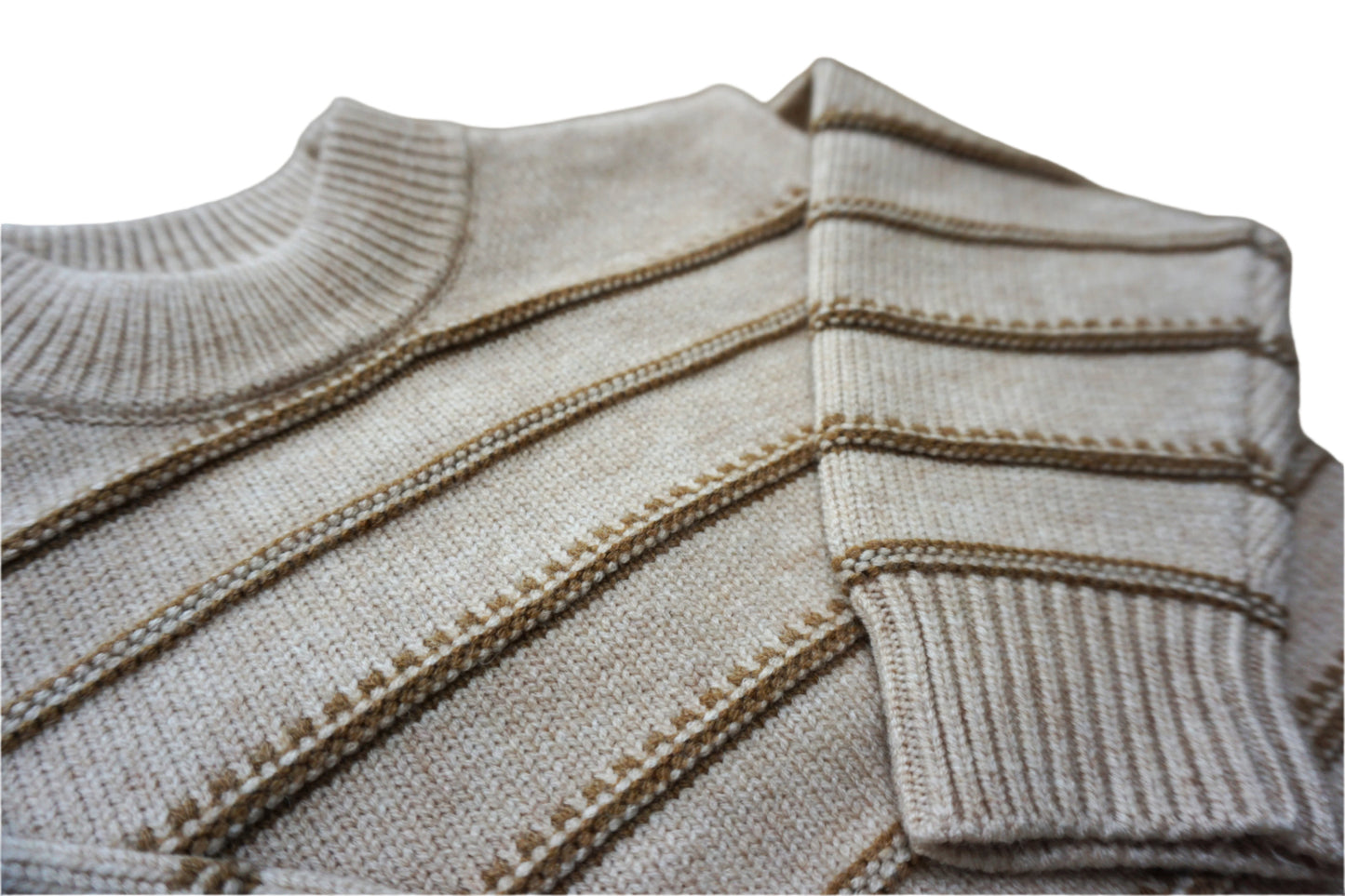 Aspen Brown Stripe Chunky Knit Jumper